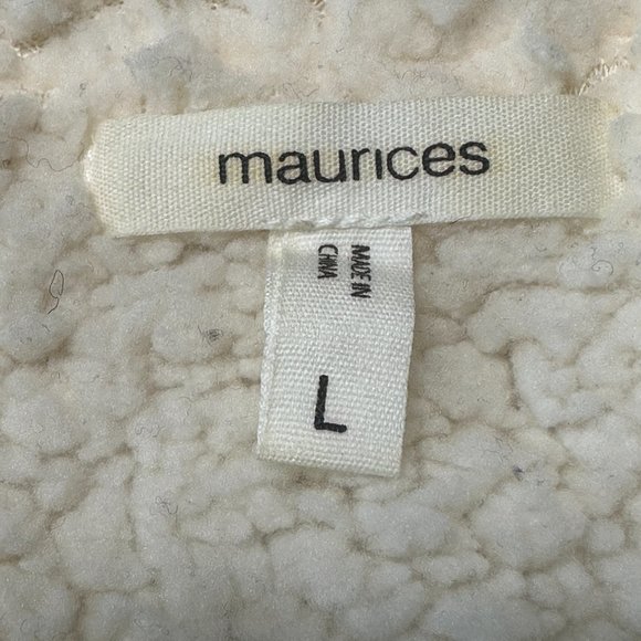 Maurices Wool Blend Open Vest - Size Large - Plaid Fleece Lined - Picture 6 of 10